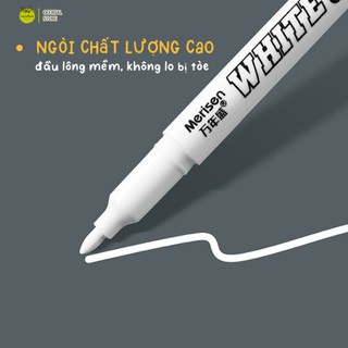 Bút lông white marker dùng để trang trí trên nhiều bề mặt, đặc biệt che số trên tranh tô màu số hóa
