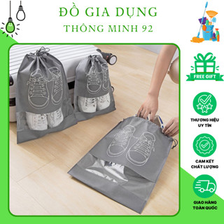  Túi Đựng Giày Dép Du Lịch Thể Thao Đá Banh Có Dây Rút Chống Bụi Bẩn Tiện Lợi Bỏ Vali Gọn Gàng 