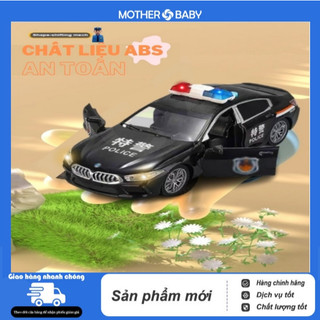 Đồ chơi xe cảnh sát hình sự cho bé, xe ô tô có đèn và nhạc mở được cửa, xe chạy đà đồ chơi bé trai