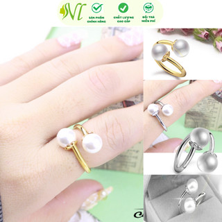 Nhẫn nữ không gỉ titian free size  cute không đen xài nước tốt