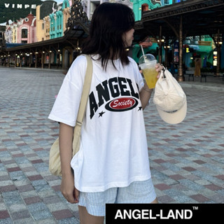 Áo thun form Boxy Angelic Society Màu Trắng Angel Land chính hãng - AGT