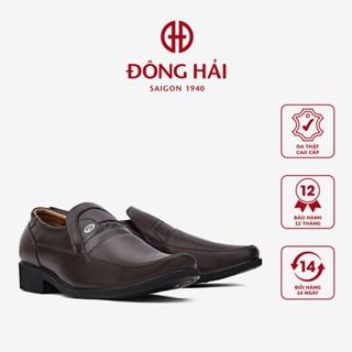 Giày tây nam Đông Hải da bò cao cấp không dây dạng slip on tiện dụng - G0140