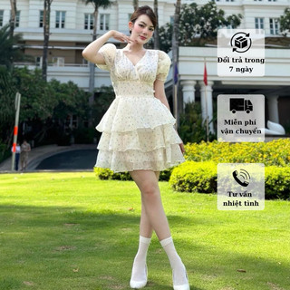 (Có Bigsize) - ĐẦM XOÈ 3 TẦNG