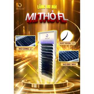 Mi Thỏ FL Mix Hoalys, Độ Cong J, Độ Dày 0.03, Sợi Mi Đẹp, Hút Keo Tốt