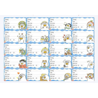 Nhãn vở vịt cute 80 nhãn khác nhau /thú mỏ vịt hài hước / nhãn dán vịt meme