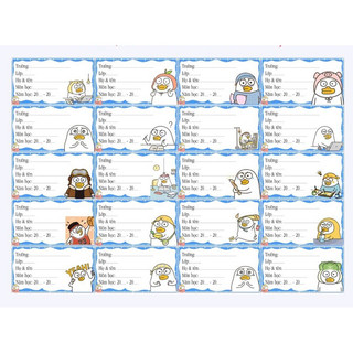 Nhãn dán vịt cute 80 nhãn khác nhau / nhãn vở meme vịt dễ thương
