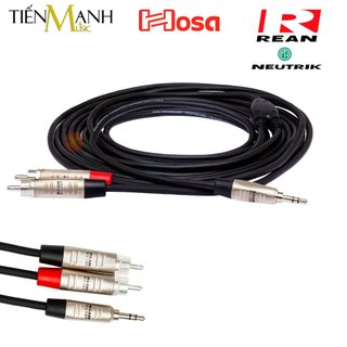 Dây cáp chia tín hiệu chữ y hosa rean by neutrik pro 3ly stereo trs sang 2 hoa sen av rca hmr-003y, hmr-006y, hmr-010y