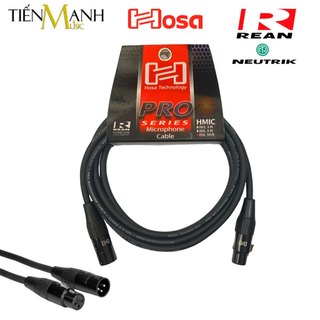 Dây cáp micro hosa pro 2 đầu canon xlr rean by neutrik hmic-003, 005, 010, 015, 020, 025 cable đực sang cái xlr3f to xlr