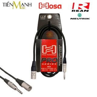 Dây cáp loa kiểm âm hosa pro balanced rean by neutrik xlr canon đực sang 6ly stereo trs hsx-005, hsx-003, hsx-010