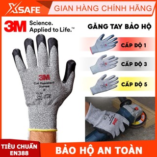 Găng tay bảo hộ 3M cấp độ 1-3-5 tiêu chuẩn EN388 An toàn khi làm việc, lao động, thao tác chuẩn xác - chính hãng 3M