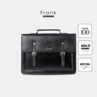 Cặp đựng laptop da bò saffiano cao cấp frank calvin business bag túi xách da công sở nam