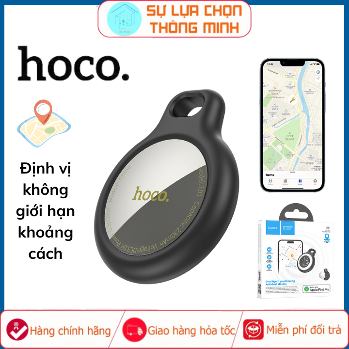 Thiết Bị Định Vị GPS Hoco E91, Định Vị Ví, Túi Xách, Đồ Dùng, Người Già và Trẻ Nhỏ,- Định Vị Toàn Cầ