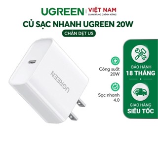 Củ sạc nhanh UGREEN 66W 2C 20W 1 chuẩn PD USB-C Type-C thích hợp cho ip 12 13 14 15 Xiaomi Samsung