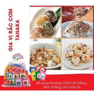 30 gói gia vị rắc cơm nội địa Nhật cho bé ăn dặm Tanaka