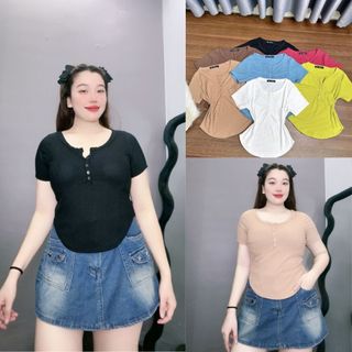 Áo thun nữ freesize bigsize phom áo croptop ôm body tôn dáng ,áo thun kiểu chất thun gân co giãn g13