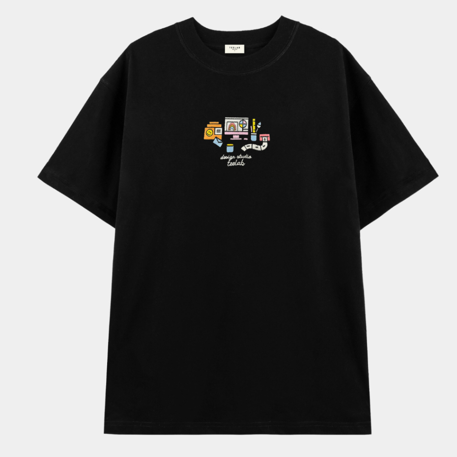 Áo Phông Nam Nữ Teelab Local Brand ,áo thun unisex hình rubix cực ngầu Chất liệu Cotton Form Oversiz