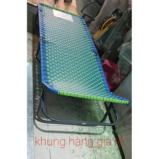 Giường bố xếp đan dây  khung sắt
