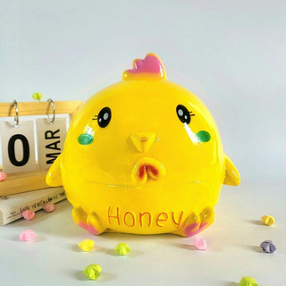 Ống heo đất tiết kiệm hình gà bông honey cute, heo đất lợn đất tiết kiệm - xưởng thạch cao hn