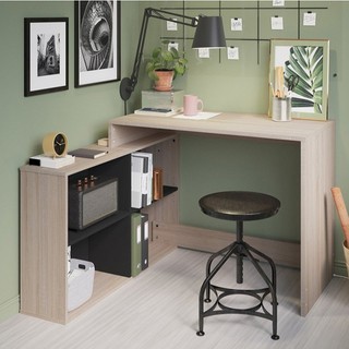 Bàn Góc Chữ L SIB Decor, Chân Bàn Thiết Kế Tủ 4 Ngăn Linh Động Trái Phải BLV83