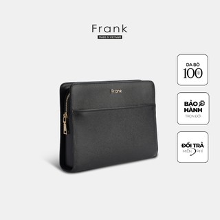 Túi clutch nam da bò epsom cao cấp frank jacques pouch ví cẩm tay nam nhiều ngăn sang trọng tiện dụng