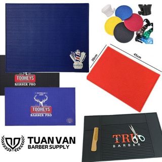 Thảm lót cao su tông đơ đồ nghề tóc barber