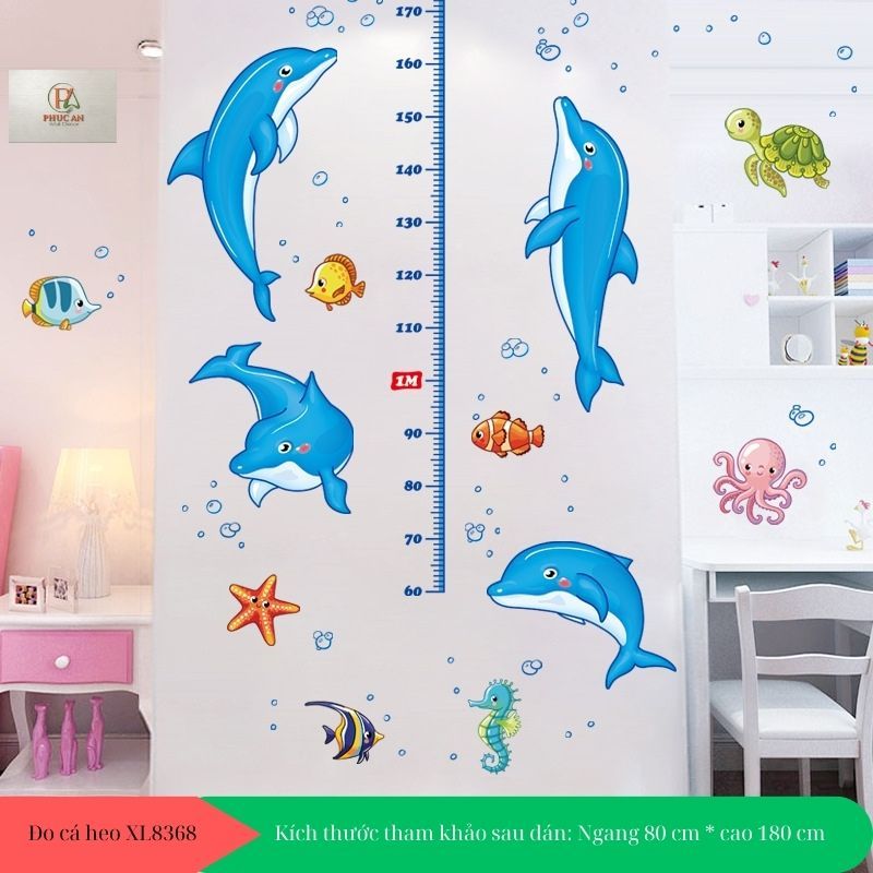 Decal dán tường đo chiều cao 02
