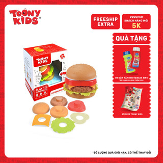 Đồ Chơi Nấu Ăn Humburger 3 TOONYKIDS - Đồ Chơi Nhà Bếp Cho Bé - Hamburger TN079 (TẶNG KÈM STICKER)