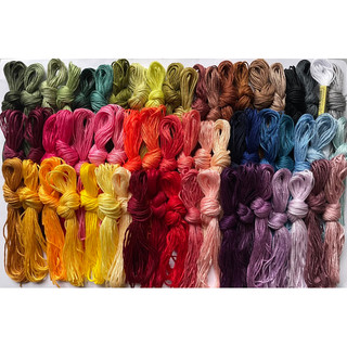 Set 60 màu chỉ thêu cotton / Phụ liệu may mặc, thêu thùa