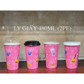 50 cái Ly giấy 480ml (hình ngẫu nhiên) (2PE)