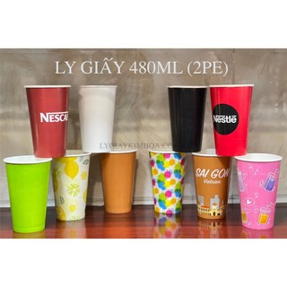 50 cái Ly giấy 480ml (hình ngẫu nhiên) (2PE)