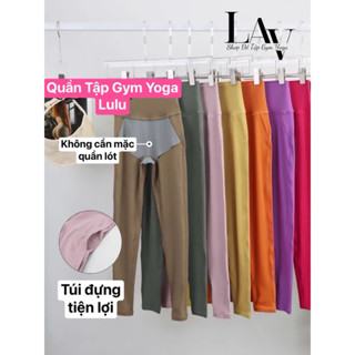 Quần legging tập yoga gym thể thao chất thun lạnh lulu cao cấp, quần yoga có túi đựng tôn mông gen bụng - LAV Activewear