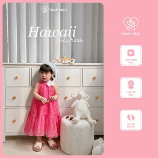  Váy yếm bé gái váy đầm đi biển HUMY NGO dáng suông dài chất liệu tơ đũi cao cấp mềm mại cho bé gái từ 10 - 30kg V064  