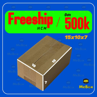 combo 10 hộp carton 15x10x7 hộp trơn không in