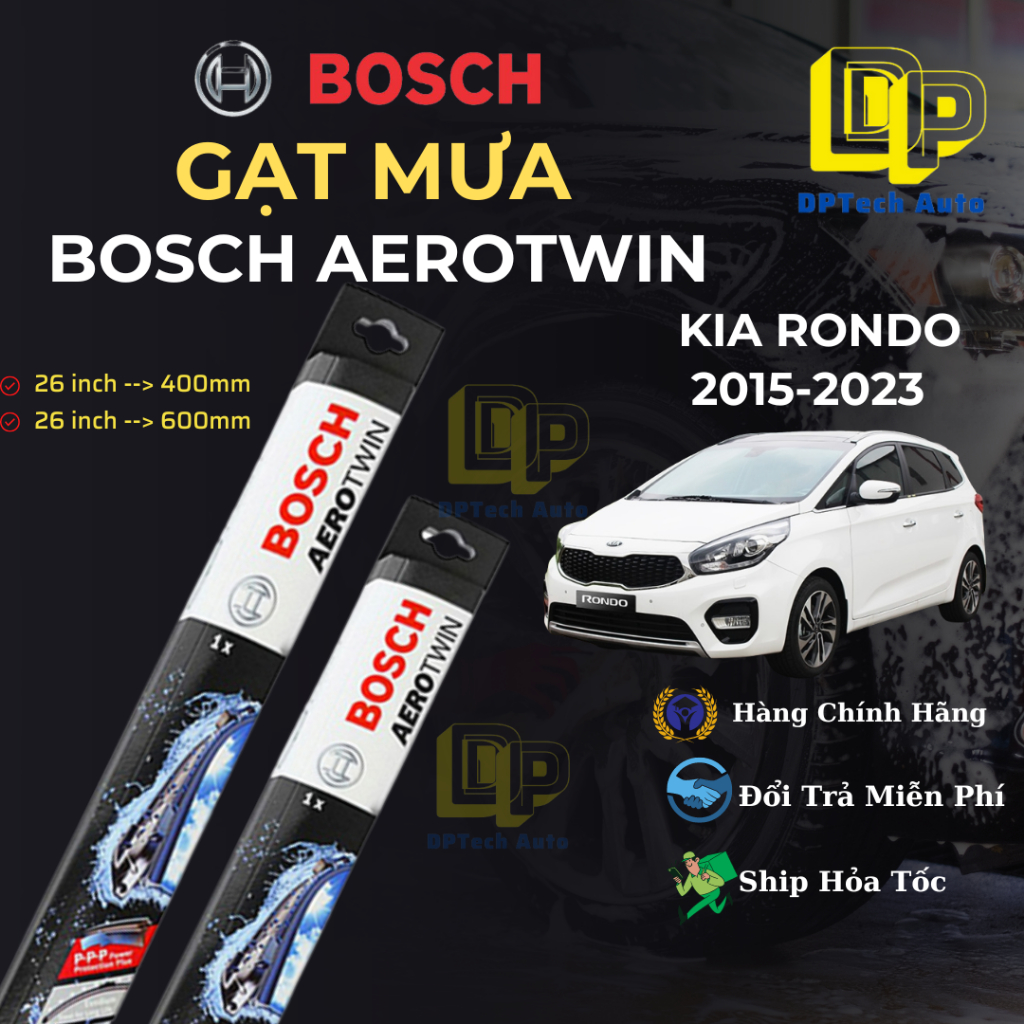 Gạt Mưa BOSCH AeroTwin Xe Kia Rondo 2015-2023 Thương Hiệu Bosch Aerofit Chính Hãng  kích thước 2 tha