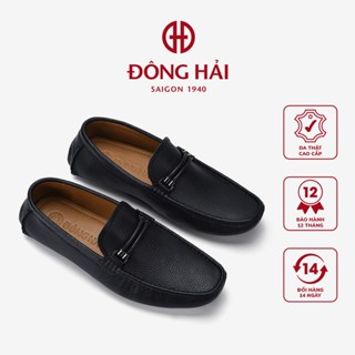 Giày lười mọi nam Đông Hải hoạ tiết dây da thời trang - G0347