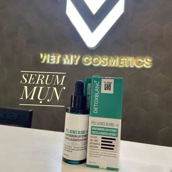 Serum loại bỏ mụn mờ thâm peel acnes H detox blanc chính hãng