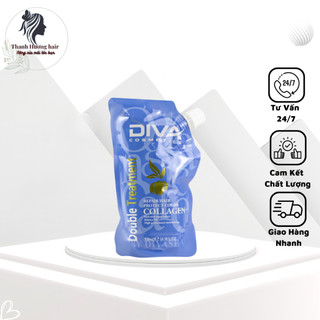 Dầu hấp DIVA collagen, Kem ủ tóc DIVA chính hãng phục hồi tóc hư tổn khô xơ DIVA 500ml - [Thanh hương Hair]