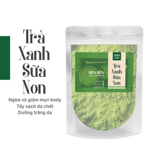 Bột trà xanh sữa non cona official đắp mặt, tắm trắng
