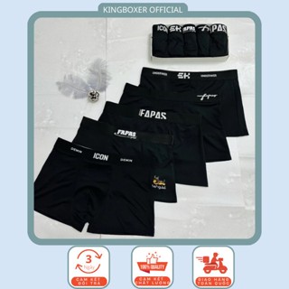 Combo 3-4-5-10 quần lót nam, sịp đùi nam Đen mix các hãng chất vải thun lạnh co dãn, kháng khuẩn