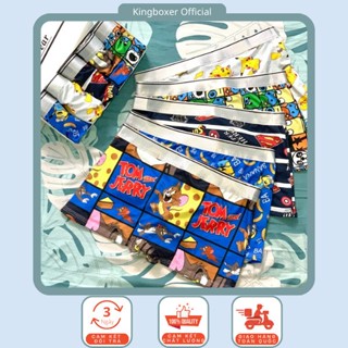 [Giá Sốc] Combo 3-4-5 sịp xì đùi nam, quần lót thun lạnh cao cấp in nhân vật hoạt hình Tom,Picachu