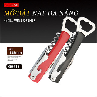 Dụng cụ mở nắp đa năng có tay cầm bằng ABS, phần đầu bằng thép không gỉ an toàn GGOMi Hàn Quốc GG615