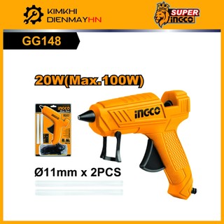 Súng bắn keo nến ingco gg148 100w 220v. máy bắn keo cầm tay mini tặng kèm theo 2 cây keo 11.2mm