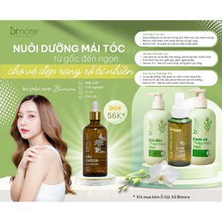 Dầu thầu dầu Bimore Castor Oil nhập khẩu dưỡng da kích thích mọc tóc, dưỡng mi, làm mờ rạn 100ml