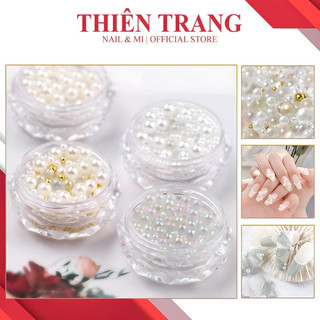 Bi ngũ sắc - Hạt trai mix bi sắt trang trí móng - Ngoc trai ngũ sắc đính móng - phụ kiện trang trí nail