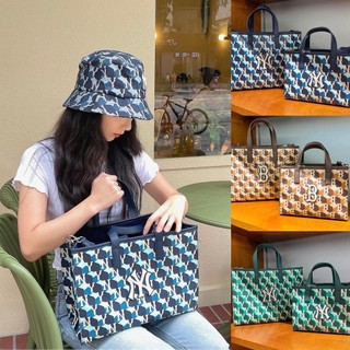 ✅ túi tote mlb cube monogram medium bag n.yorks yankees d.green 3aorm042n-50gnd