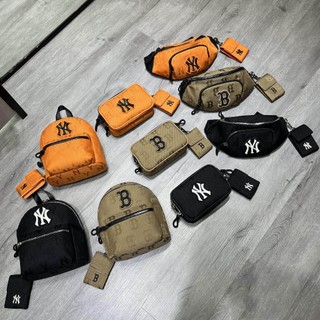 ✅ balo mlb monogram nylon jacquard mini backpack new york yankees màu cam 3abks011n-50ors | có sẵn hàng