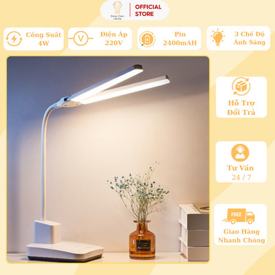 Đèn Bàn , Đèn Học Bài Đọc Sách Energy Green Lighting 2 Đầu Chiếu Sáng DB-1928 - Xoay 180 Độ