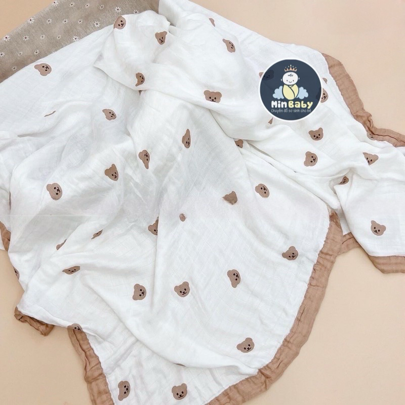 Khăn aden sợi tre Aden Anais -Monona 4 lớp mềm mịn thấm hút cho bé
