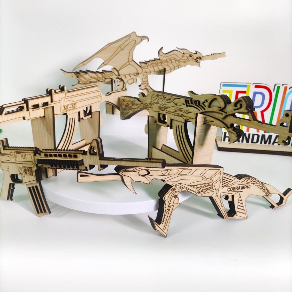 Đồ Chơi Mô Hình Các Mẫu AK Rồng Xanh, Mẫu Rồng Lửa, Mẫu Mãng Xà MP40, Mẫu AK 47 và Mẫu M416.