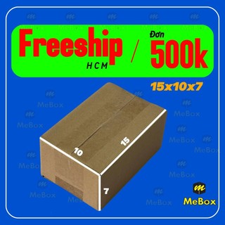 Hộp carton gói hàng 15x10x7 bộ 100